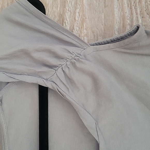 Loft Brown Cap Sleeve Tee with Pinched Details Size XSmall - Picture 2 of 5